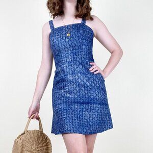 Vintage Handmade Mini Dress Summer Sun Sundress Pinafore Romantic Dainty Party